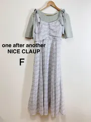 one after another NICE CLAUP マルチウェイ あざとモテセットワンピース シフォンワンピース ニットワンピース 花柄 F