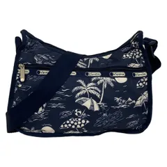 LESPORTSAC(レスポートサック) ショルダーバッグ - ダークネイビー×白
