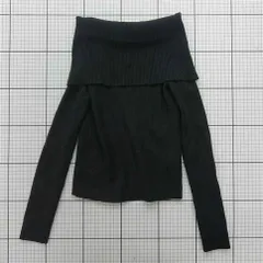 ◇ ⊇ ルエレ Louere オフショルダー ニットトップス ブラック系 レディース E  【1601300035922】