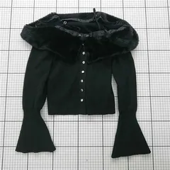 ◇ ⊇ ナイスクラップ NICE CLAUP ファー付きカーディガン レディース E  【1601300035823】