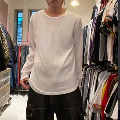 【THE SHOP TK】00s アーカイブ y2k ワッフル サーマル ロンT Tシャツ L ホワイト