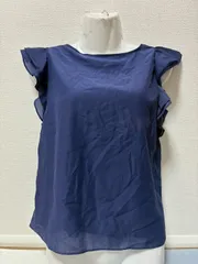 【未使用・タグ付き】プロポーションボディドレッシング フリルブラウス ネイビー 3