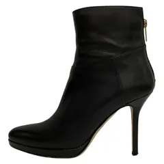 JIMMY CHOO(ジミーチュウ) ショートブーツ 36 レディース - 黒 レザー
