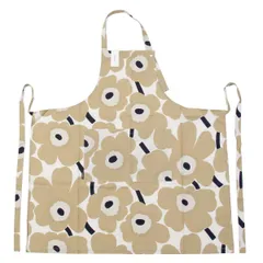 marimekko エプロン Pieni Unikko ウニッコ オフホワイト×ベージュ×ダークブルー 069907 185 83.5cm [並行輸入品]s