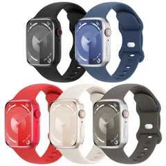 iWatch に対応 防水性 通気性 Series 柔らかいシリコン素材 交換ベルト スポーツストラップ 49mm 10/9/8/SE/7/6/5/4/3/2/1/Ultra 46mm 45mm 44mm 2/Ultra 42mm 41mm 40mm 38mm