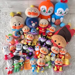 アンパンマン ぬいぐるみ 大量まとめ売り プリちぃビーンズコレクション タグあり多数  マスコット 37点セット 37