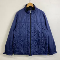 FIRST DOWN ファースト ダウン 中綿 ジャケット ナイロン ジップアップ アウター メンズ L ネイビー系 B829