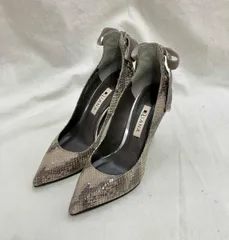 DIANA ダイアナ バックリボン ハイヒール パンプス 蛇柄 パイソン柄 サイズ:約23 ㎝ 