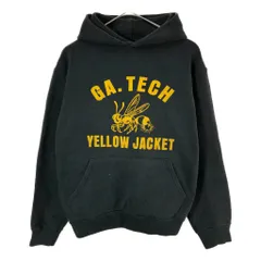 90年代 USA製 RUSSELL ATHLETIC ラッセル スウェット パーカー カレッジ ブラック(メンズ S)中古 古着 X3906