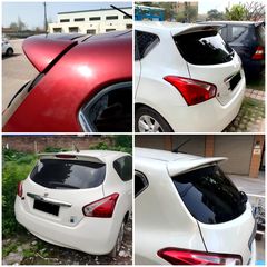 [송료 무료] 닛산/Nissan 티다/TIIDA(2011-2015) 리어 스포일러/루프 스포일러 드릴링 불필요 설치용 ABS제 방 상처 내마모 보호&드레스 업 공력 서포트 긴축 효과 설치 간단 인기 선택가능 블랙/백