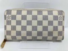 LOUIS VUITTON ダミエ アズール ジッピーウォレット N41660 長財布 ラウンドファスナー ホワイト 白系 ルイヴィトン VI3077