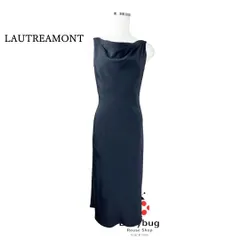 ロートレアモン　フォーマルワンピース　オケージョンワンピース　ノースリーブワンピース　黒　ブラック　無地　M　タイト　大人　セレモニー　イベント　受付