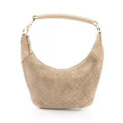グッチ GUCCI ショルダーバッグ G柄 001 4158 ベージュ スウェード レザー ワンショルダー レディース Used B