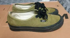 (レア実物) ヴァンズ アセンティック44 DX オリーブ ブラック スニーカー (220)