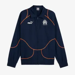 【送料無料・匿名配送】PUMA プーマ マルセイユ トラックジャケット 24/25 紺 ネイビー オレンジ 撥水 新品 正規品 日本未発売