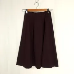 M1-02558【Women】UNIQLO(ユニクロ) ロング丈 スカート (S) / ワインレッド K
