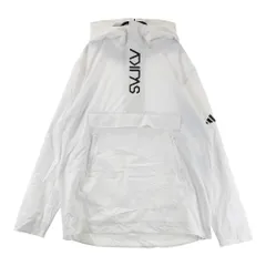 サイズ：XL ADIDAS GOLF アディダスゴルフ HY0957 フード付 ハーフジップ ウインドブレーカー  ホワイト系 [240101618049] ゴルフウェア メンズ ストスト