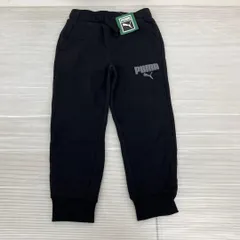 C77-1518604 PUMA キッズ スウェットパンツ 裏起毛 ブラック 約110〜120cm