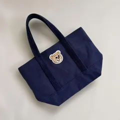 完売品　FEILER フェイラー　オールドテディ ネイビー系　トートバッグ　ワッペン　小