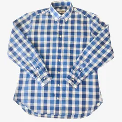 Gitman Brothers (ギットマンブラザーズ)BD(ボタンダウン)シャツ Size:L チェック アメリカ製 USA製 コットン100% ポケット付 ギットマンブロス アメトラ 古着 メンズのサムネイル