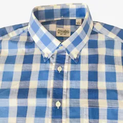 Gitman Brothers (ギットマンブラザーズ)BD(ボタンダウン)シャツ Size:L チェック アメリカ製 USA製 コットン100% ポケット付 ギットマンブロス アメトラ 古着 メンズ