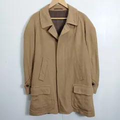 90s BiEBER Fashion カシミヤ100% コート テーラードジャケット ドイツ製 イタリア製 生地 古着 vintage メンズ 48 ベージュ系 B818のサムネイル