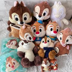 Disney 칩과 데일 봉제인형 14점 세트 대량 정리 판매 칩 마스코트 디즈니 태그 있음 다수 14