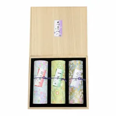 【贈答用 贈答先へ配送可能】奥野晴明堂　花くらべ3本入  桐箱入 【包装・のし無料（名入れ可）】御供・お盆・お彼岸・法要・喪中見舞い
