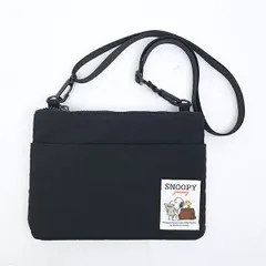 スヌーピー 2ルームショルダーバッグ ジャーニー ブラック SNOOPY