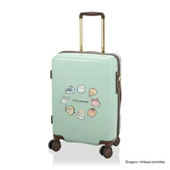 ちいかわ ジッパータイプ スーツケース  ( ミントサークル)  Sサイズ