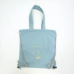 スヌーピー ウッドストック チェックリバーシブルナップザック ブルー リュック SNOOPY