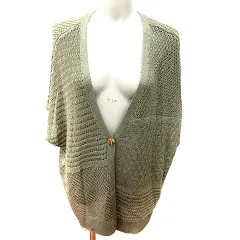 スタディオクリップ Studio Clip カーディガン ニット 半袖 F カーキ /RT