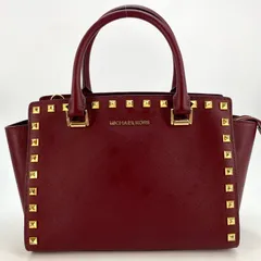 マイケルコース ハンドバッグ スタッズ 革 ボルドー 旅行 フェス GB338