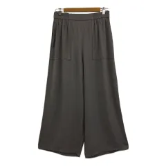 コムサイズム COMME CA ISM パンツ ワイド イージー ロング ウエストゴム 無地 11 グレー