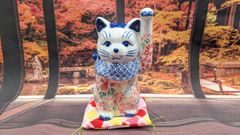 置物 招き猫 陶器製 商売繁盛 家運隆盛 開運招福 高さ25cm 大入猫8号 常滑焼招き猫 常滑焼招き猫　日本伝統工芸品　福　千万両 約32cm 置物