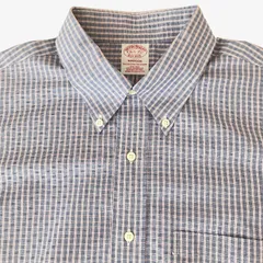 【16 1/2-35】Brooks Brothers(ブルックスブラザーズ) ポロカラーBD(ボタンダウン)シャツ チェック Madison Fit ノンアイロン スーピマ綿100% ポケット付 マレーシア製 メンズXL相当