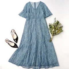 Jewel Changes ジュエルチェンジズ ユナイテッドアローズ レース/チュール フレアワンピース 日本製 (46K＋0041)26N