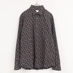 Paul Smith 　ポールスミス　シャツ　花柄　コットン　ブラック　マルチカラー　日本製　メンズ　L　b00552
