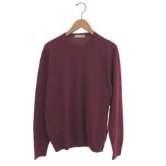 美品 ジョンスメドレー インペリアルカシミヤ ニット ボルドー 長袖 L 