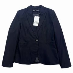 ZARA 新品タグ付き ドット柄 テーラードジャケット ブラック XS/S