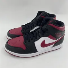 【中古】NIKE AIR JORDAN 1 Mid Black/Red/White スニーカー 28.5cm 554724-066 ブラック ボルドー ホワイト ナイキ[10]