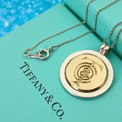 Tiffany & Co. 　ティファニー　 コイン ネックレス　コンビ　レディース　メンズ　オールドティファニー　シルバー925 ゴールド750　ヴィンテージ　K18のサムネイル