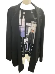 【未使用】ZARA ロングTシャツとジャケットのセット　Lサイズ　黒