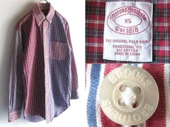 Brooks Brothers ブルックスブラザーズ TRADITIONAL FIT クレイジー切替 ストライプ チェック BDシャツ XS 国内正規品