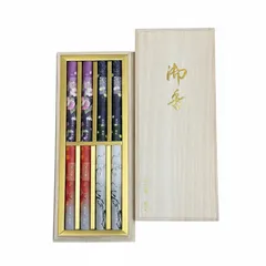 【贈答用 贈答先へ配送可能】四季のお線香桐箱8把入 【包装・のし無料（名入れ可）】御供・お盆・お彼岸・法要・喪中見舞い