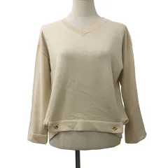 グローブ grove セーター ニット Vネック プルオーバー 長袖 M ベージュ