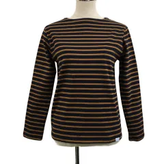 アーバンリサーチ ドアーズ URBAN RESEARCH DOORS FORK&SPOON カットソー プルオーバー ボートネック ボーダー 1 紺 茶 ネイビー ブラウン