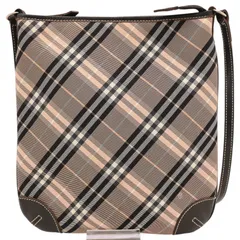 バーバリー ブルーレーベル ノバチェック ショルダーバッグ ピンク×ブラウン Bランク bb9912sb