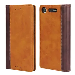 【在庫セール】Ｈａｖａｙａ 対応 Xperia XZ1 ケース SO-01K ケース SOV36 スマホケース 701SO 手帳型 耐衝撃 docomo ソニー エクスペリアxz1 カバー au マグネット式 SoftBank カード収納 レザー-イエロー+ブ