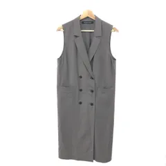 mizuiro ind ミズイロインド スリーブレスロングジャケット  ジレ/ベスト/ダブル    ブラウン/グレージュ レディース / 240001189802